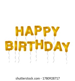 Design balloons happy birthday vector isolated on white background