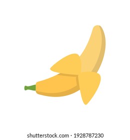 The design of the banana fruit and vegetables flat icon vector illustration, this vector is suitable for icons, logos, illustrations, stickers, books, covers, etc.