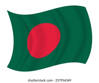 design Bangladesh flag waving vector