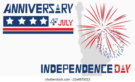 Design banner 4th July independence day