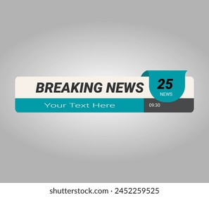 Design banner for bar Headline news title, Video and Media Channel vector, sport game in Television,