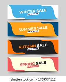 design banner discounts on various seasons