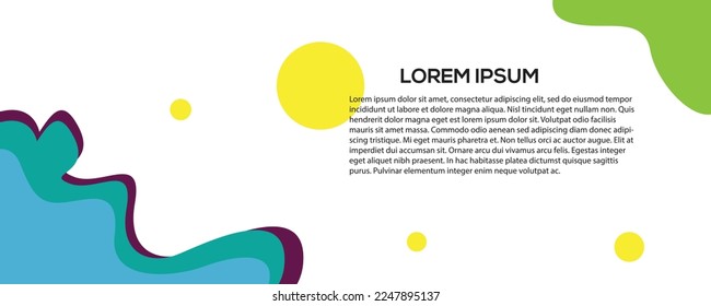 Diseño Banner Liquido plano Color abstracto de color Simple Plantilla