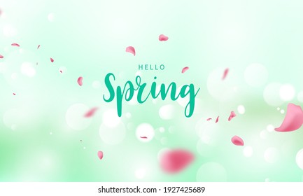 Design Banner Flower Spring Background With Beautiful. Vector Illustration Template Banners.