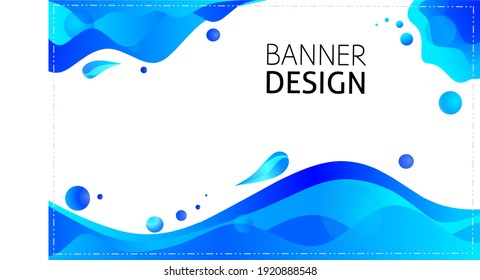 design banner fluids motif with blue origin colour for you banner