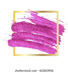 design banner, flyer, leaflet, cover, abstract lines of paint and frame
