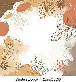	
Design banner frame background with beautiful. background for design. Colorful background with tropical plants. Place for your text.