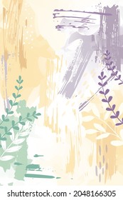 Designen Sie Bannerrahmen-Hintergrund mit schönem Hintergrund. Hintergrund für Design. Farbiger Hintergrund mit tropischen Pflanzen. Stelle für deinen Text.