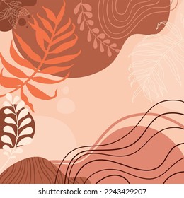 Design banner frame background .Colorful background vector illustration.branches,art print for beauty, fashion and natural products,wellness, wedding and event.