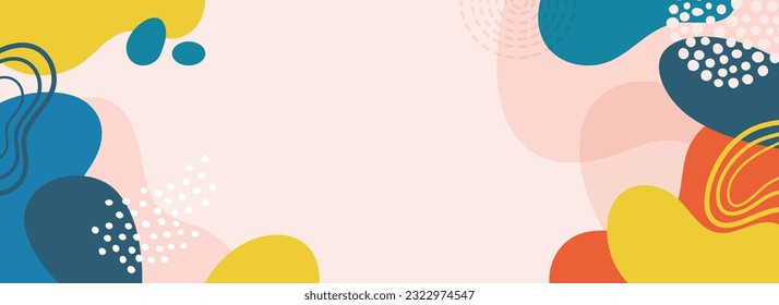 Design banner frame background .Colorful poster background vector illustration.branches,art print for beauty, fashion and natural products,wellness, wedding and event.