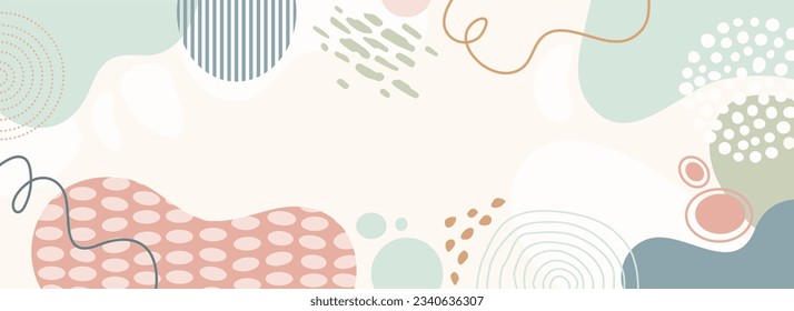 Design banner frame background .Colorful poster background vector illustration.Exotic plants, branches,art print for beauty, fashion and natural products,wellness, wedding and event.