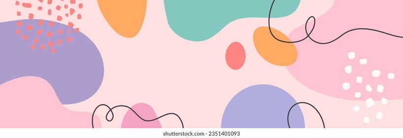 Design banner frame background .Colorful poster background vector illustration.Exotic plants, branches,art print for beauty, fashion and natural products,wellness, wedding and event.