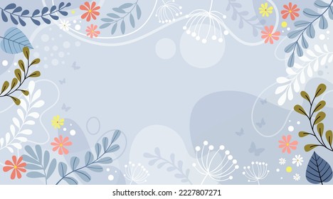 Diseñar el marco floral del marco floral Fondo de primavera con hermoso. fondo floral para el diseño. Fondo colorido con plantas tropicales. Coloca tu texto.