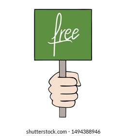 Design of banner with free message