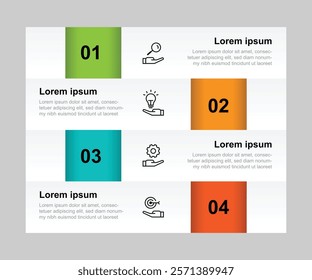 Design banner infographic template with paper style suitable for business information and web presentation 