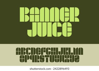 Design Banner Juice Typeface Alphabet Typography Font Letter Text