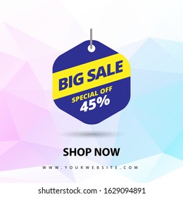 Design banner mega big sales. Templates with special offers for purchase, strokes and elements.Promotion post social media