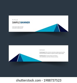 design of banner set with polygonal shapes
