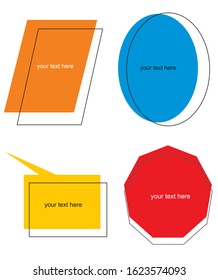 Design banner shape tools colorful