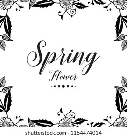 Design banner with spring flower hand draw vector illustration