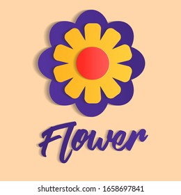 Design banner with spring is here logo. Card for spring season with white frame and herb. Promotion offer with spring plants, leaves and flowers decoration. spring sale. 3d paper cut design.