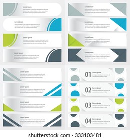 design banner template   green, blue, gray color