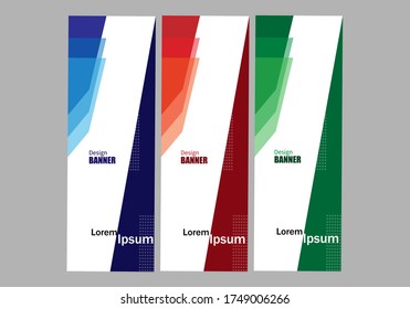 Design banner templates with geometric shapes
