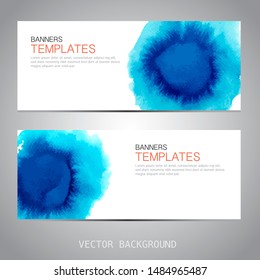 Design banner with Watercolor template. vector background