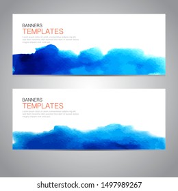 Design banner with Watercolor template. vector background