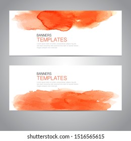 Design banner with Watercolor template. vector background