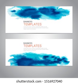Design banner with Watercolor template. vector background