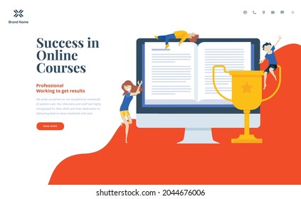 Design Banner Web Success in Online Course