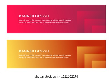Design banners with different and simple color choices