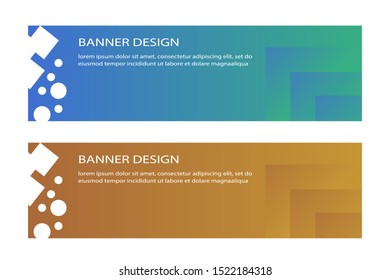 Design banners with different and simple color choices