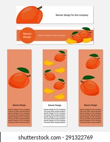 Design of Banners with Yummy Mango. 