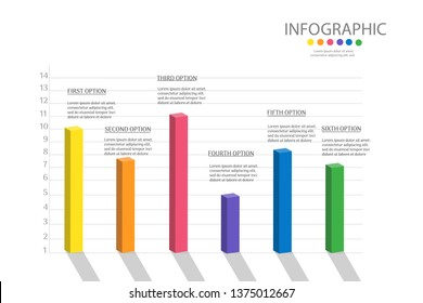 Design Bar Business template infographic chart element with place date for presentations,Vector EPS10.