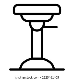 Design bar stool icon outline vector. Modern chair. Cafe plastic