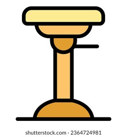 Design bar stool icon outline vector. Modern chair. Cafe plastic color flat