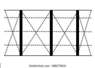 Design Barbed wire sharp fence 