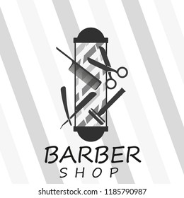 Design Barber Polelogo Stock Vector (Royalty Free) 1185790987 ...