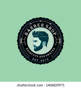 design of barbershop vector logo template