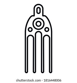 Design-Barrette-Symbol. Rahmendesign-Barrett, Vektorsymbol für Webdesign einzeln auf weißem Hintergrund