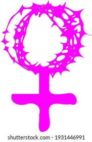 design based on gender symbol, pictogram, glyph