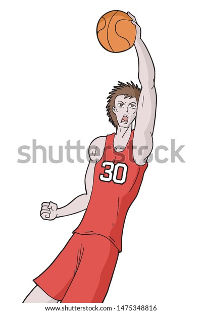 Design Basketball Player Draw Stock Vector Royalty Free 1475348816