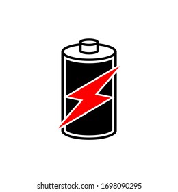 Design battery vector logo template
