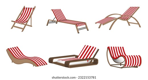 Design beach chairs with different shapes