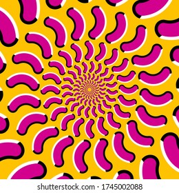 
Entwurf von Bohnen in optischer Illusion