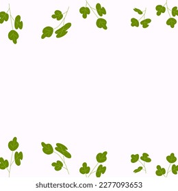 Design a beautiful frame of spring flowers. For a postcard, banner, poster, invitation. Place to insert text. Vector illustration.