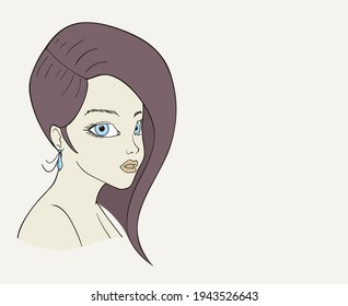 Design of beauty woman illustration