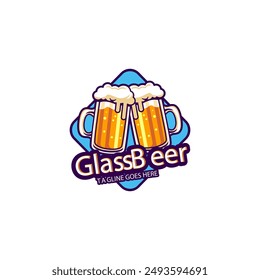 Design a Beer Logo and use a modern style with golden yellow color